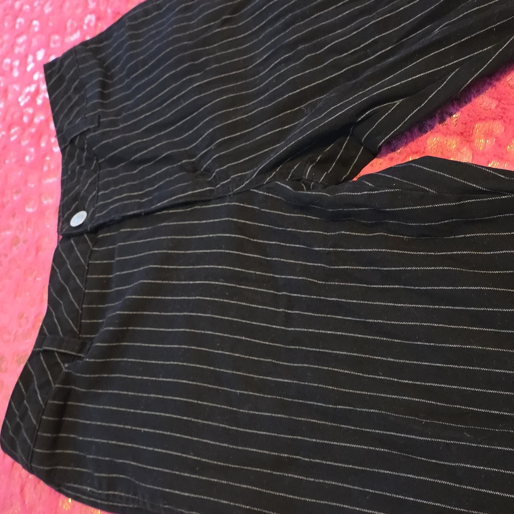 Black Striped Pants
